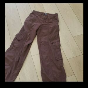 BDG,Y2K Cargo Pants,parachute Brown wide,leg,streetwear Oversized Small